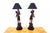 Pair of figurative lamps, France, early 20th century. Very good condition, electrical components inspected. Dimensions:...