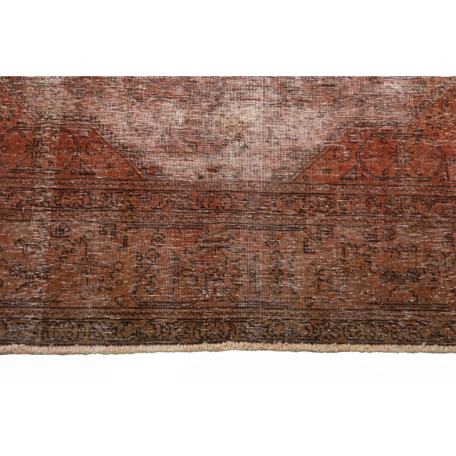 Orange Vintage Pakistani Hand-Knotted Rug For Sale - Image 8 of 13