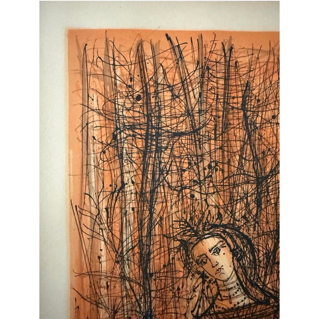 Signed 1965 Jean Carzou Lithograph – Sorlier Paris Printer’s Proof on Arches Paper, Framed For Sale - Image 4 of 12