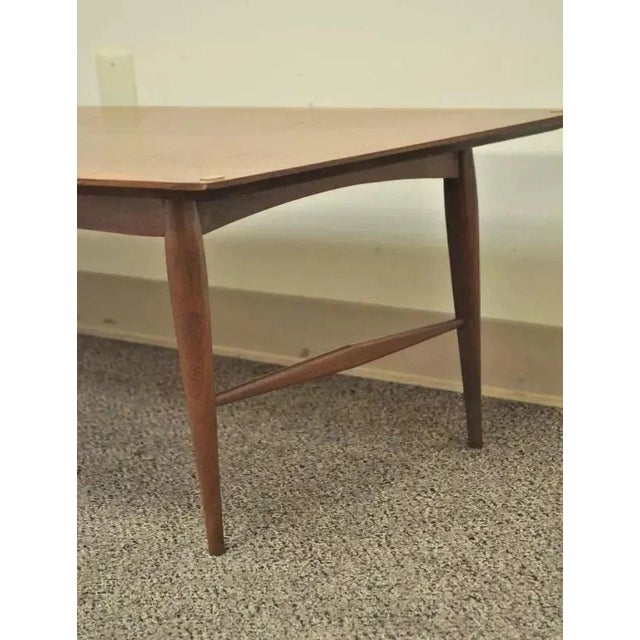 Mid 20th Century Vintage Mid Century Danish Modern Walnut Sleek Coffee Table For Sale In Philadelphia - Image 6 of 10