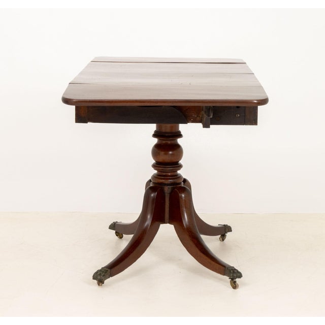 Regency Mahogany Drop Leaf Sofa Table For Sale - Image 12 of 13