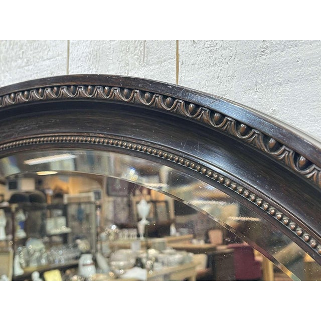 Wood Antique Napoleon III Mirror in Rosewood, 1890s For Sale - Image 7 of 10