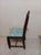 Antique Wood Dark Tone Dining Side Chair With Upholstered Seat For Sale - Image 9 of 10