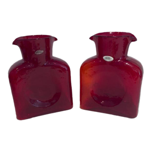 2 Blenko 384 Ruby Red Bottles