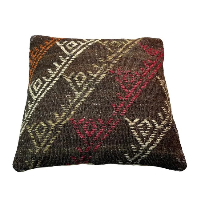 Textile Vintage Turkish Kilim Cushion Cover, 1970s For Sale - Image 7 of 10