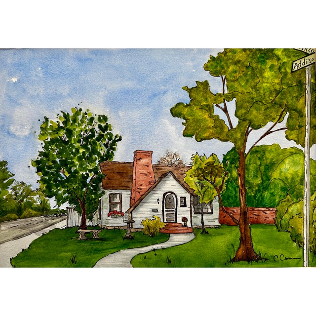 Original Watercolor Painting “Lincoln and Addison” Ink and Wash For Sale - Image 4 of 6