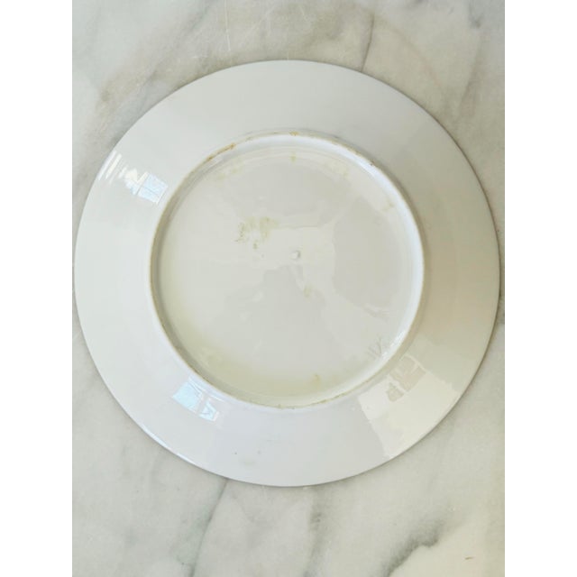 Antique Holly Berry and Leaves Decorative Plate With Ornate Gold Trim For Sale - Image 4 of 8