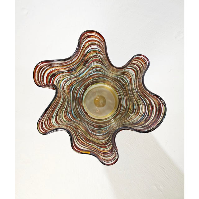 Mid-Century Modern Multicolored Murano Glass Vase by Enrico Cammozzo, Italy, 1980s For Sale - Image 8 of 18