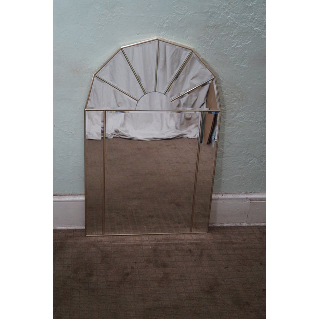 Contemporary Arch Top Beveled Mirrors A Pair Chairish