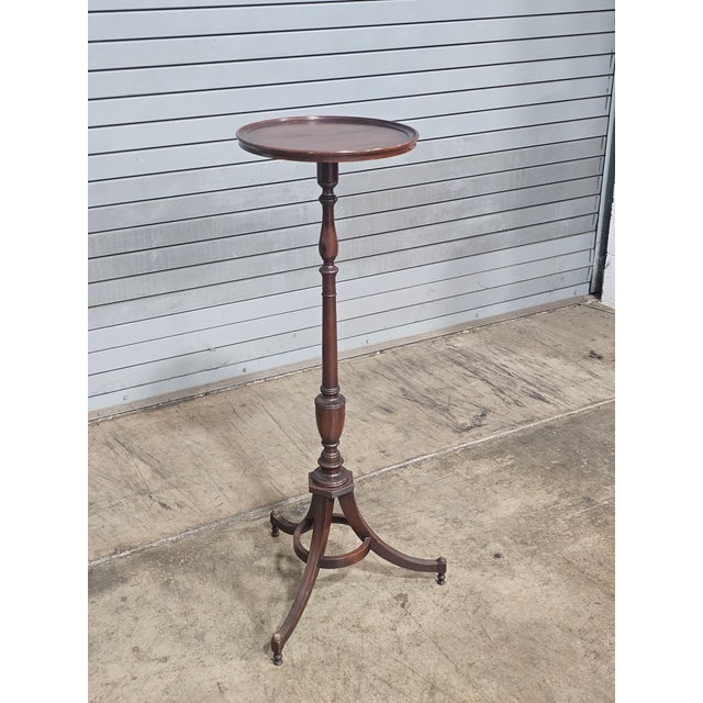 Kittinger Late 20th Century Kittinger Williamsburg Style Mahogany Plant Stand Candlestand For Sale - Image 4 of 11