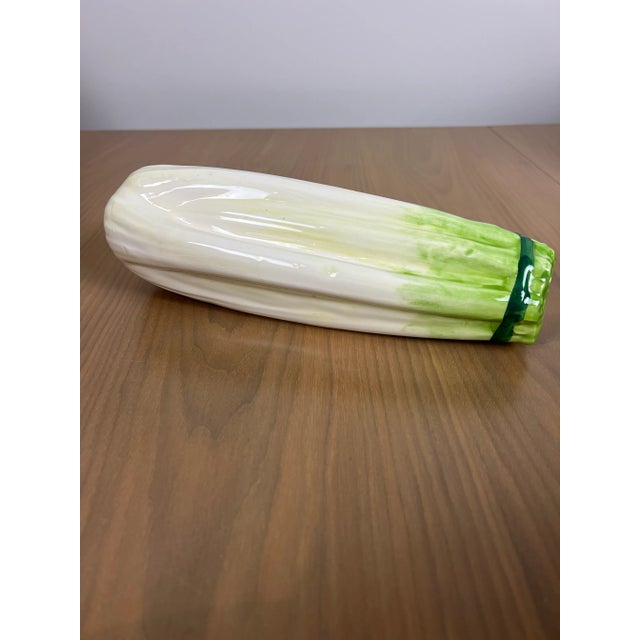 1970s Ceramic Celery Tabletop Decor For Sale - Image 4 of 6