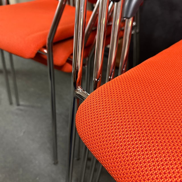 Hightower Modernist Stackable Arm Chair, Orange For Sale - Image 11 of 12