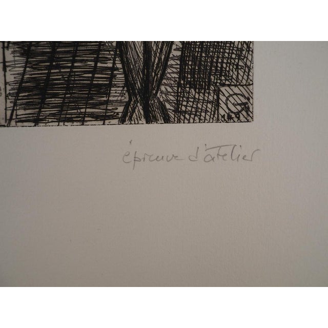 Marcel Gromaire, At the Bar, The Waitress, Original Copper Engraving For Sale - Image 4 of 7