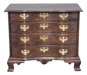 Mid 20th Century Statton Furniture Private Collection Serpentine Chest of Drawers Made in Maryland