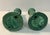 Late 20th Century Majolica Ceramic Split Reed Faux Bamboo Candlesticks Pair For Sale - Image 5 of 5