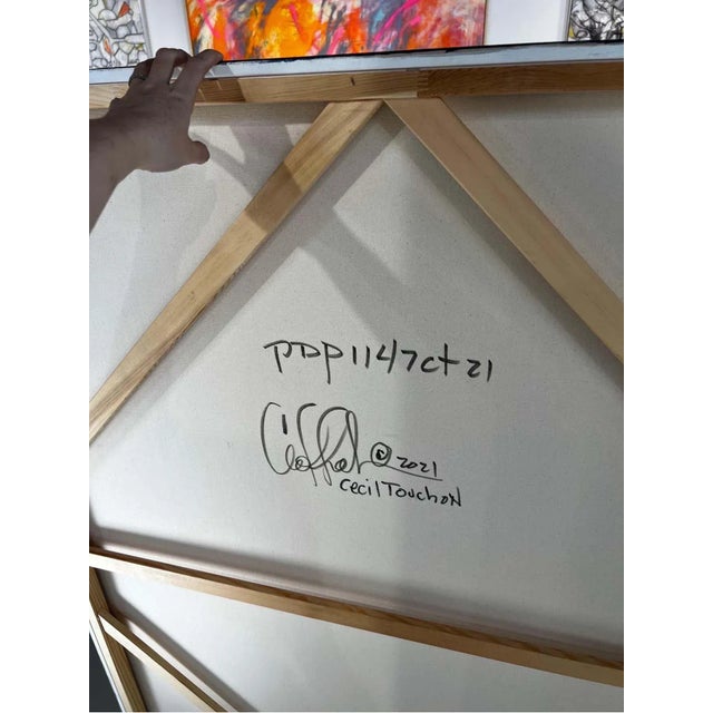 2020s Cecil Touchon Original Painting on Canvas Titled: “PDP 1147” 2021 For Sale - Image 5 of 11