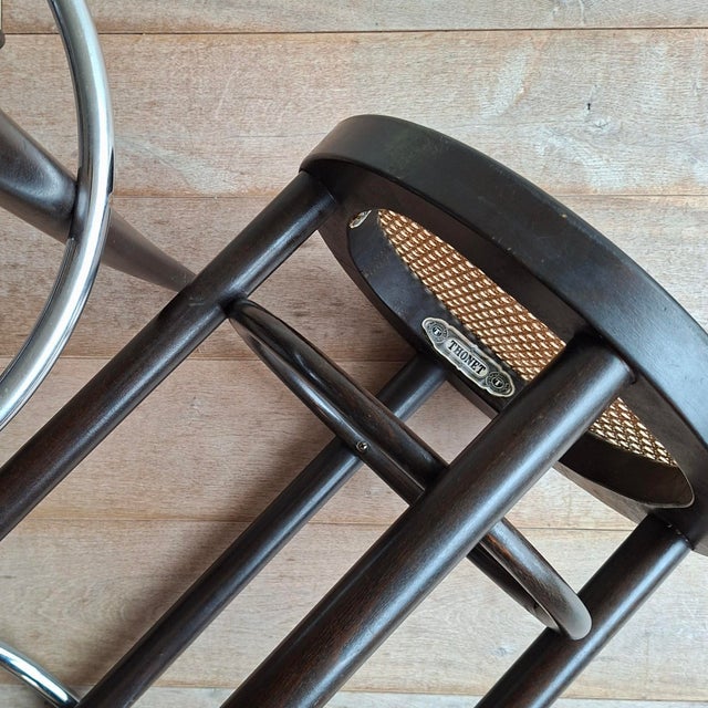 Brown 204 RH Bar Stools from Thonet, 1970s, Set of 2 For Sale - Image 8 of 12