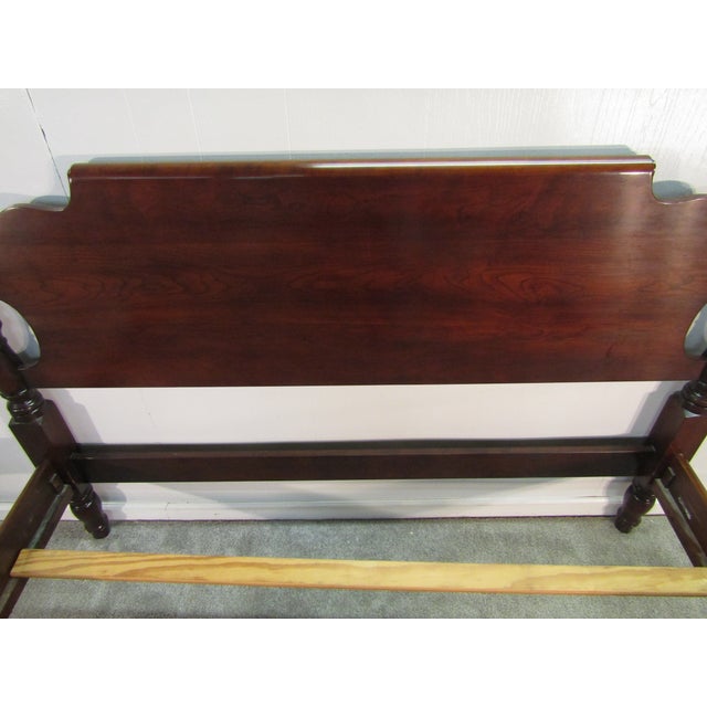 Statton Solid Cherry Queen Size Poster Bed For Sale - Image 6 of 9