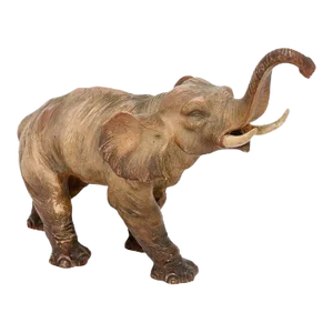 19th Century French Terracotta Sculpture Depicting a Walking Asian Elephant