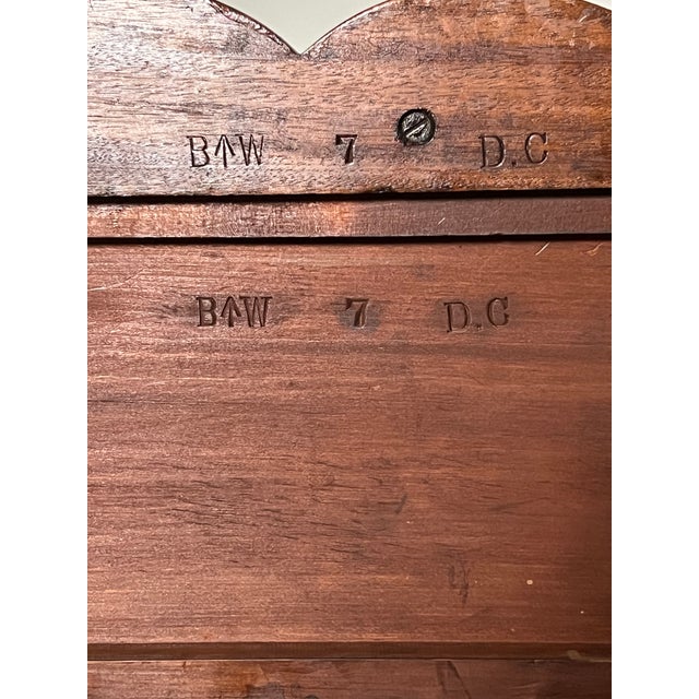 English Large Victorian Style Mahogany Footed Dressing Table Mirror, 1910s For Sale - Image 14 of 14
