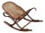 Antique Vienna Secession Light Bent Oak & Caine Rocking Foot Stool Attributed to Thonet No.7001 For Sale