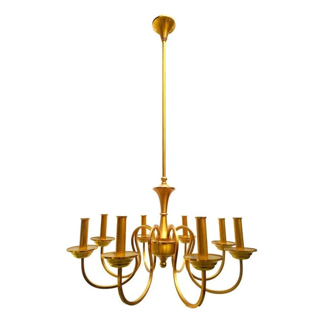 Eight Lights Chandelier by Oscar Torlasco Design for Lumi Milano, 1950s For Sale - Image 10 of 10