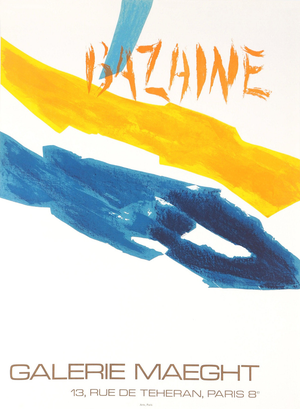 Jean-René Bazaine, Composition Jaune et Bleue, Lithograph