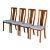 In Style of Skovby Teak High-Back Upholstered Dining Chairs Set of 4 Danish Vintage 1980s For Sale