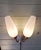 Metal Vintage Double Wall Light in Brass and White Opaline, 1950s For Sale - Image 7 of 10