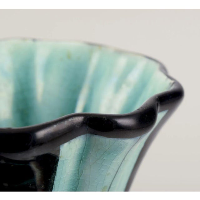 Large Art Deco Faience Vase by Ilse Claesson for Rörstrand, 1940 For Sale - Image 8 of 9