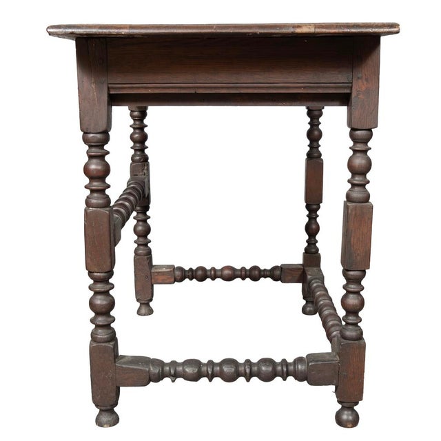 Baroque William and Mary Oak Tavern Table For Sale - Image 3 of 9