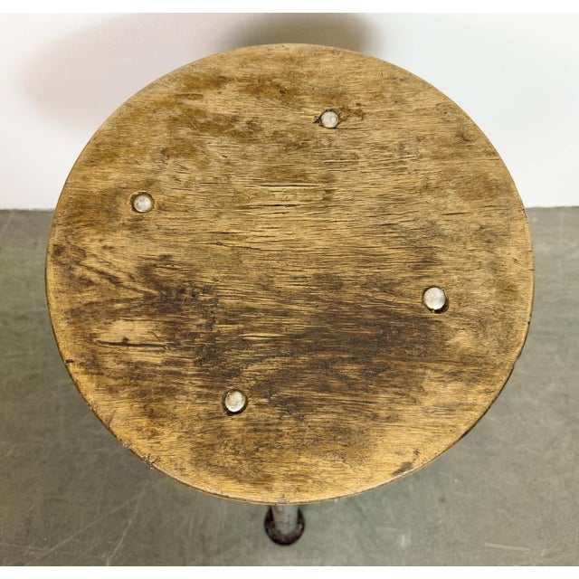 Industrial Grey Workshop Stool, 1960s For Sale - Image 12 of 18