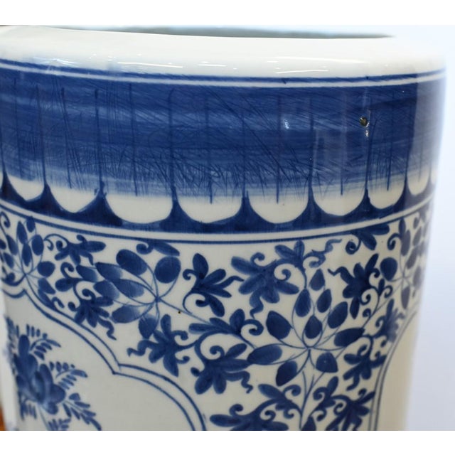Eye catching single chinese porcelain urn in the ming manner i always refer to these as umbrella stands as they are the...