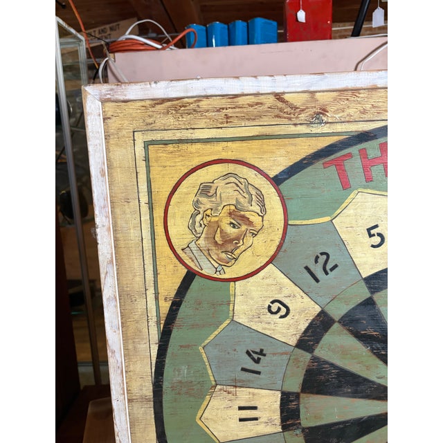 Vintage Folk Art Carnival Target Sign For Sale In Chicago - Image 6 of 12