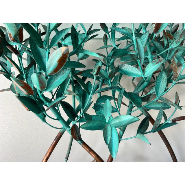 Vintage Lee & Sharon Jones Sculptural Art Mangrove Copper Console Table W/ Mirror/ Sold For Sale - Image 12 of 12