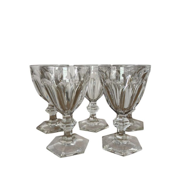 Baccarat Harcourt Water Glasses, Set of 5 For Sale - Image 4 of 4