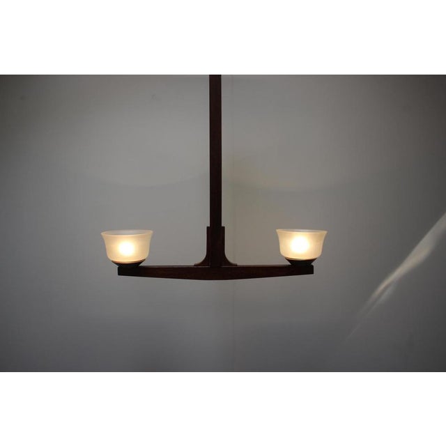 Wood Mid-Century Modern Wooden Chandelier, 1930s For Sale - Image 7 of 10