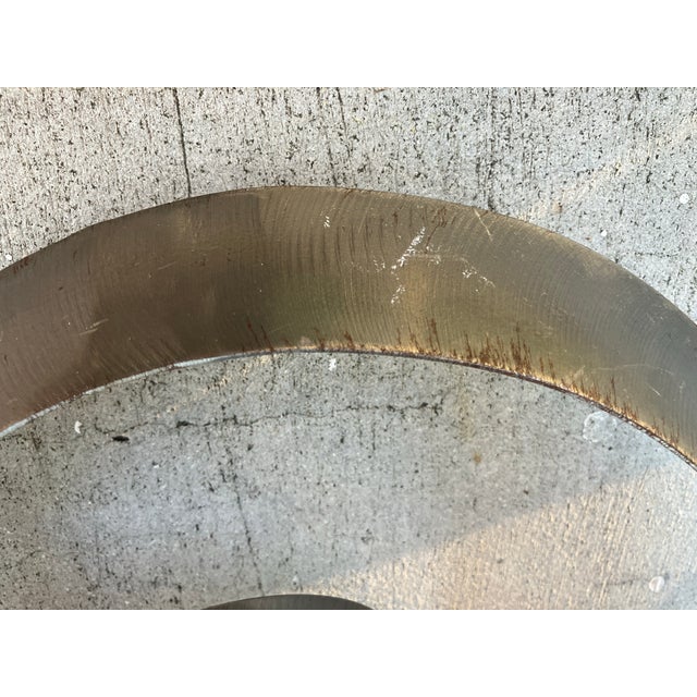 1980s Steel Hanging Circles Sculpture Attributed to Curtis Jere , Titled "Continuity" For Sale - Image 12 of 12