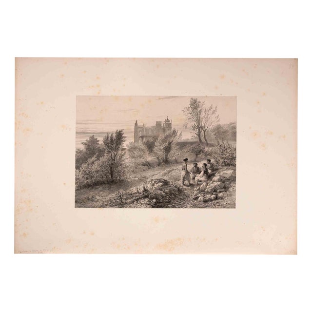 Auguste Raffet, Count Woronzoff's Castle, 1800s, Lithograph For Sale