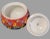Vintage Turkish Hand Painted Colorful Floral Enamel Porcelain Covered Jar Sugar Candy Trinket For Sale - Image 4 of 5