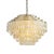 Metal Aloadecor 7-Light 24'' Mid-Century Modern Coastal Aged Bronze 4-Tier Natural Capiz Shell Chandelier Vintage Glam Pendant Light For Sale - Image 7 of 7