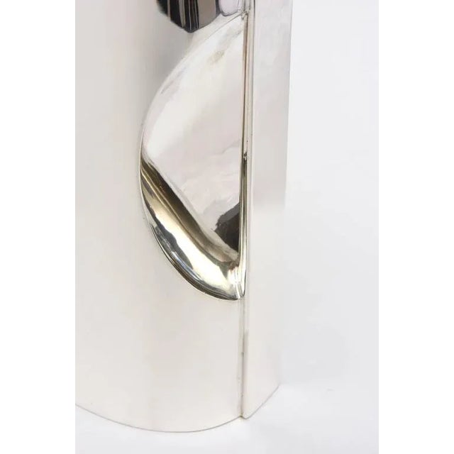 Metal Vintage Sterling Silver Sculptural Modernist Hallmarked Pitcher by Couer, 1979 For Sale - Image 7 of 8