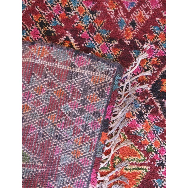 Red Colorful Wool Rug - 11.2 X 6.7 Ft For Sale In Cleveland - Image 6 of 7