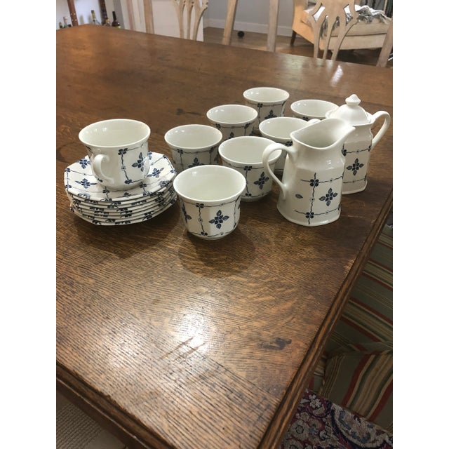 White Royal Staffordshire “Homespun” Ironstone by Meakin - 18 Pieces For Sale - Image 8 of 8