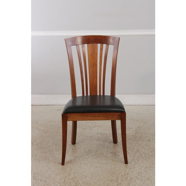 Set of 8 Stickley Cherry Bayonne Dining Chairs For Sale - Image 12 of 17