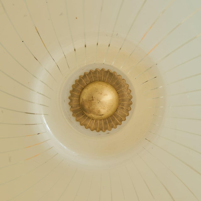 1970s Mid Century Modern Italian Brass + Acrylic Pendant For Sale In Chicago - Image 6 of 11