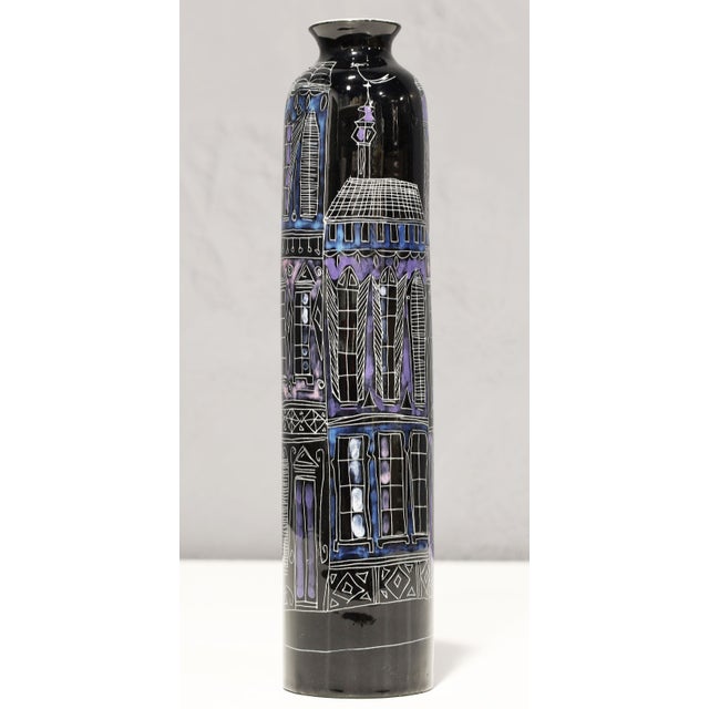 Ceramic Marcello Fantoni for Raymor Glazed Ceramic Vase, Signed For Sale - Image 7 of 8