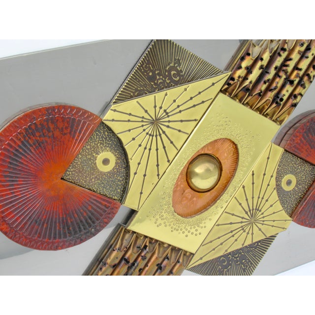 1970s C.1970's Paul Vanders Attr. Brutalist Metal Wall Art Sculpture For Sale - Image 5 of 12