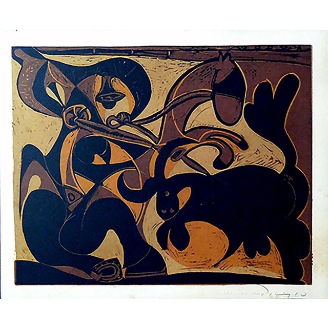 Pablo Picasso, Composition, 1960, Lithograph For Sale - Image 3 of 3