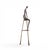 Bronze Ruth Bloch Signed 4/15 Israeli Man on Stool Bronze Sculpture For Sale - Image 8 of 10